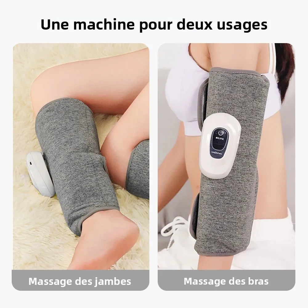 Masseur électrique de mollets avec chauffage pétrissage pression d'air masseur de jambes Circulation sanguine masseur de Compression d'air de jambe sans fil