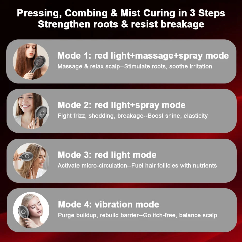 Brosse à cheveux massante de cuir chevelu-Booste follicules